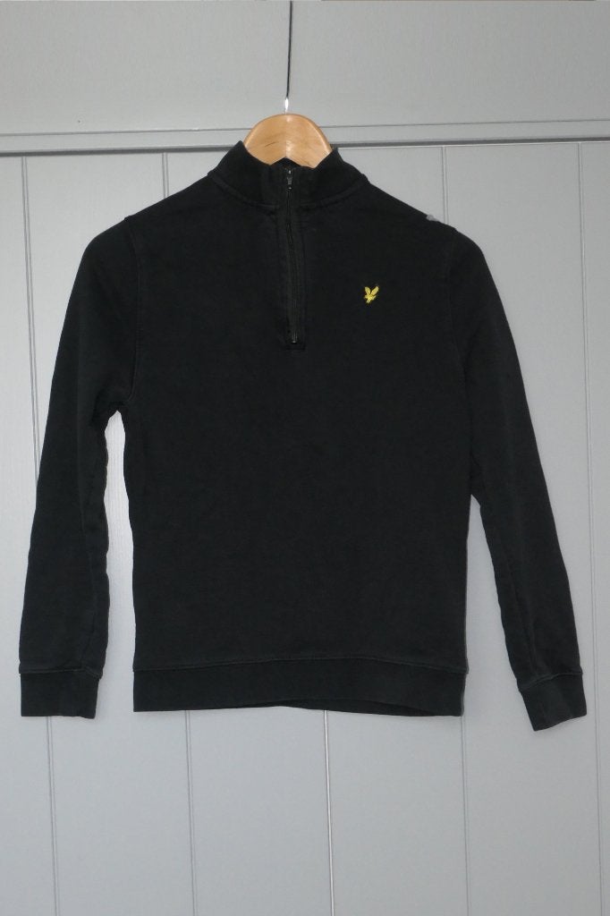 Sweater met rits zwart | 140-146 | Lyle & Scott, Trui of Vest, Lyle & Scott, Ophalen of Verzenden, Zo goed als nieuw