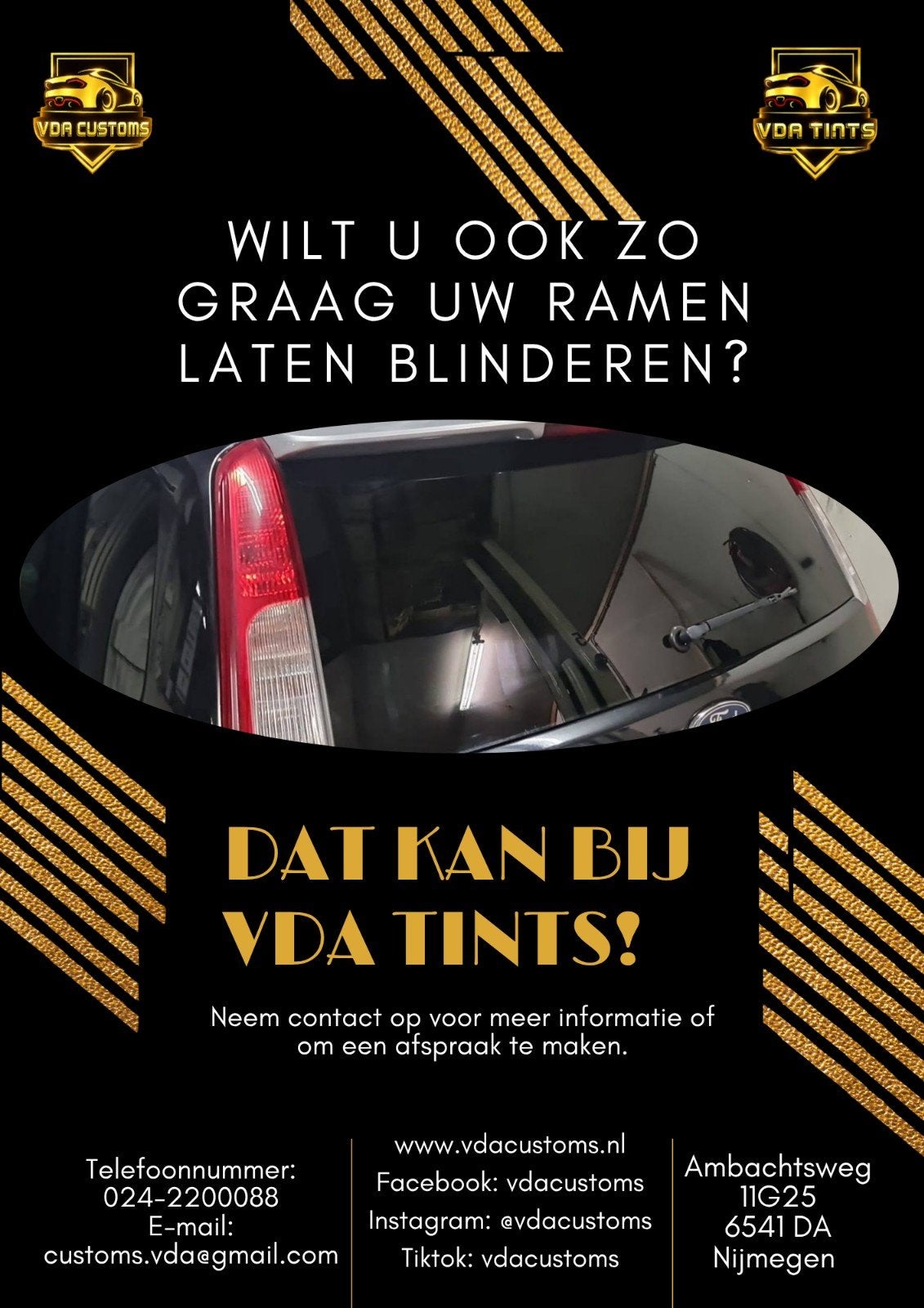 Ramen blinderen | Detailing | VDA Customs, Vacatures, Overige niveaus