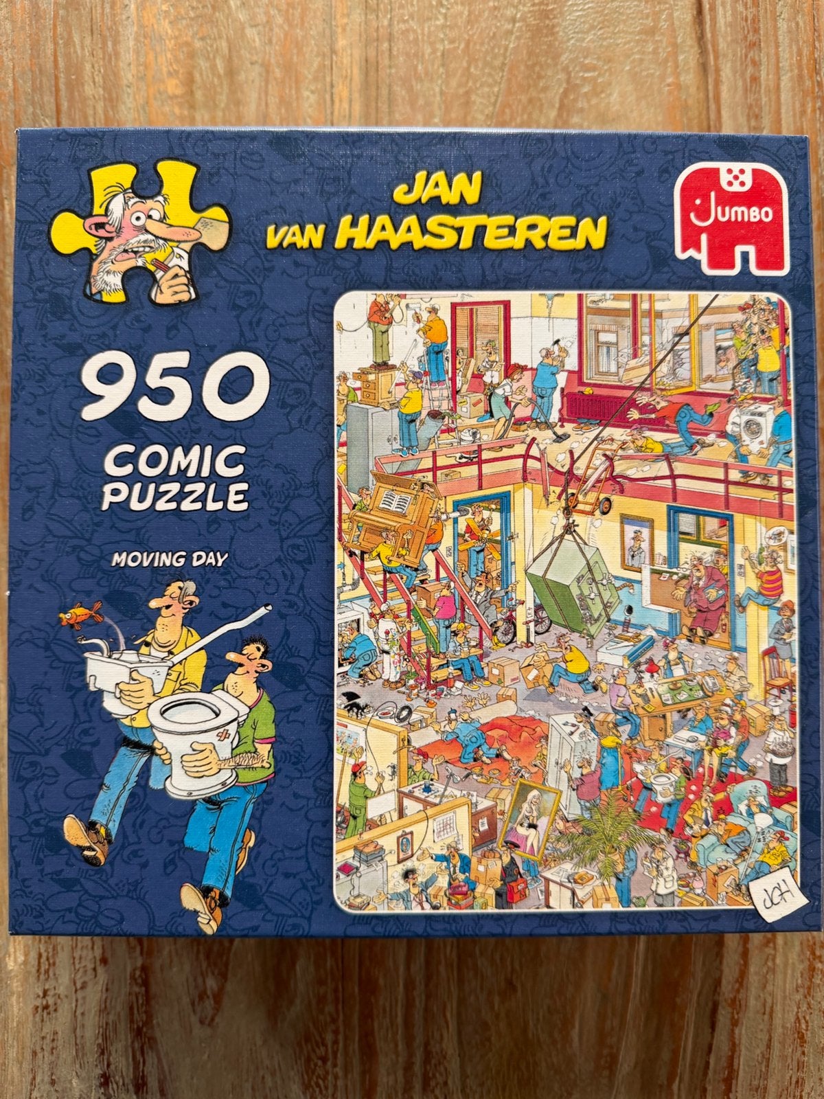 Puzzel Jan van Haasteren 950 st moving day, Ophalen of Verzenden, 500 t/m 1500 stukjes, Zo goed als nieuw
