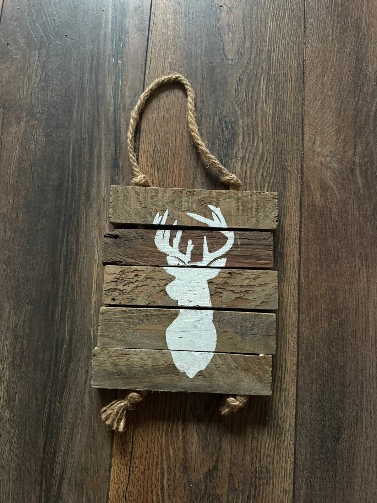 Houten kerst hanger met hert, Diversen, Ophalen of Verzenden, Nieuw