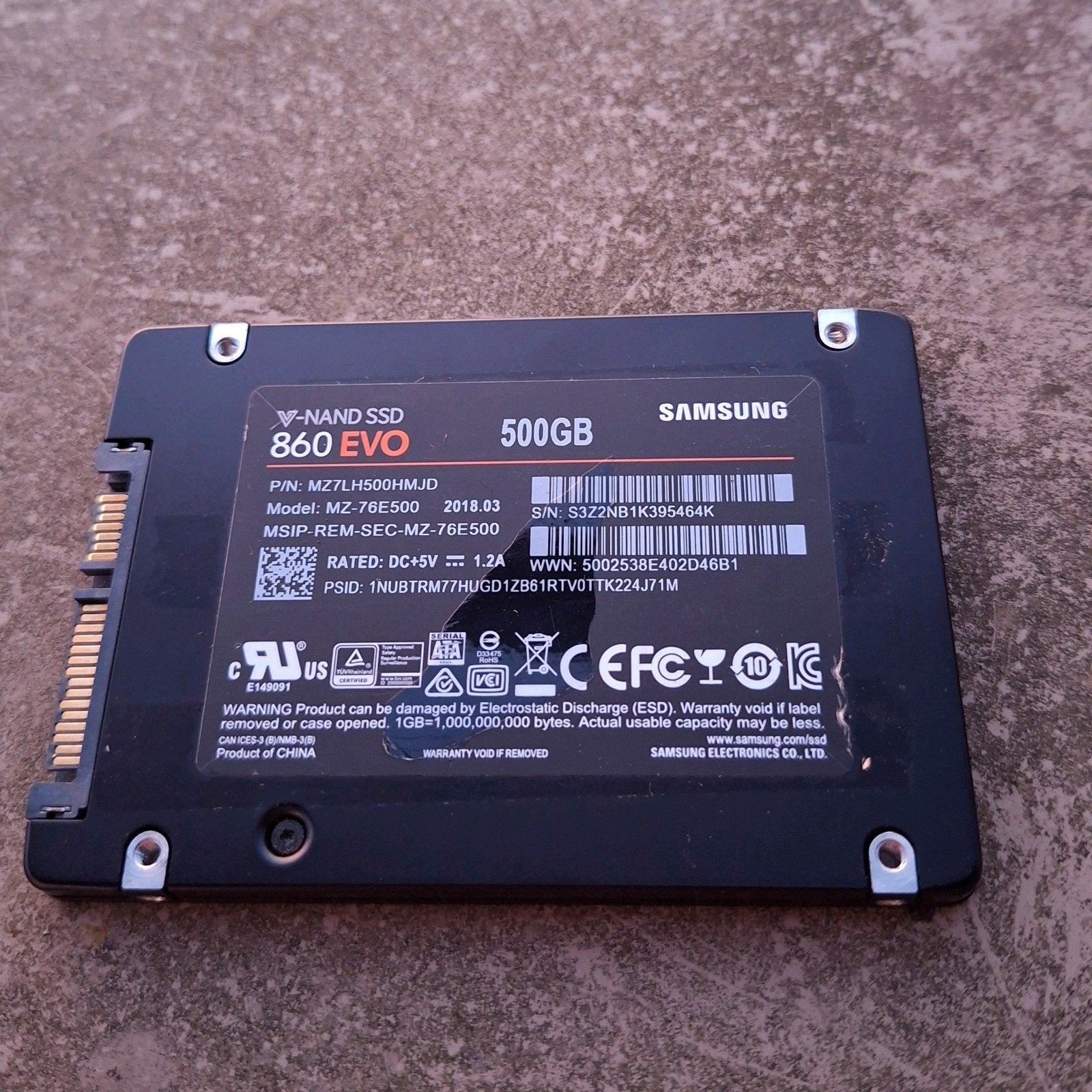 Samsung 860 Evo 500gb ssd, Computers en Software, Harde schijven, Ophalen of Verzenden