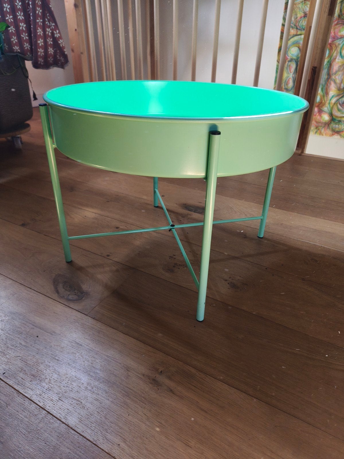 Ikea Kulturskog bijzettafeltje, Ophalen, Minder dan 45 cm, Metaal of Aluminium, Rond