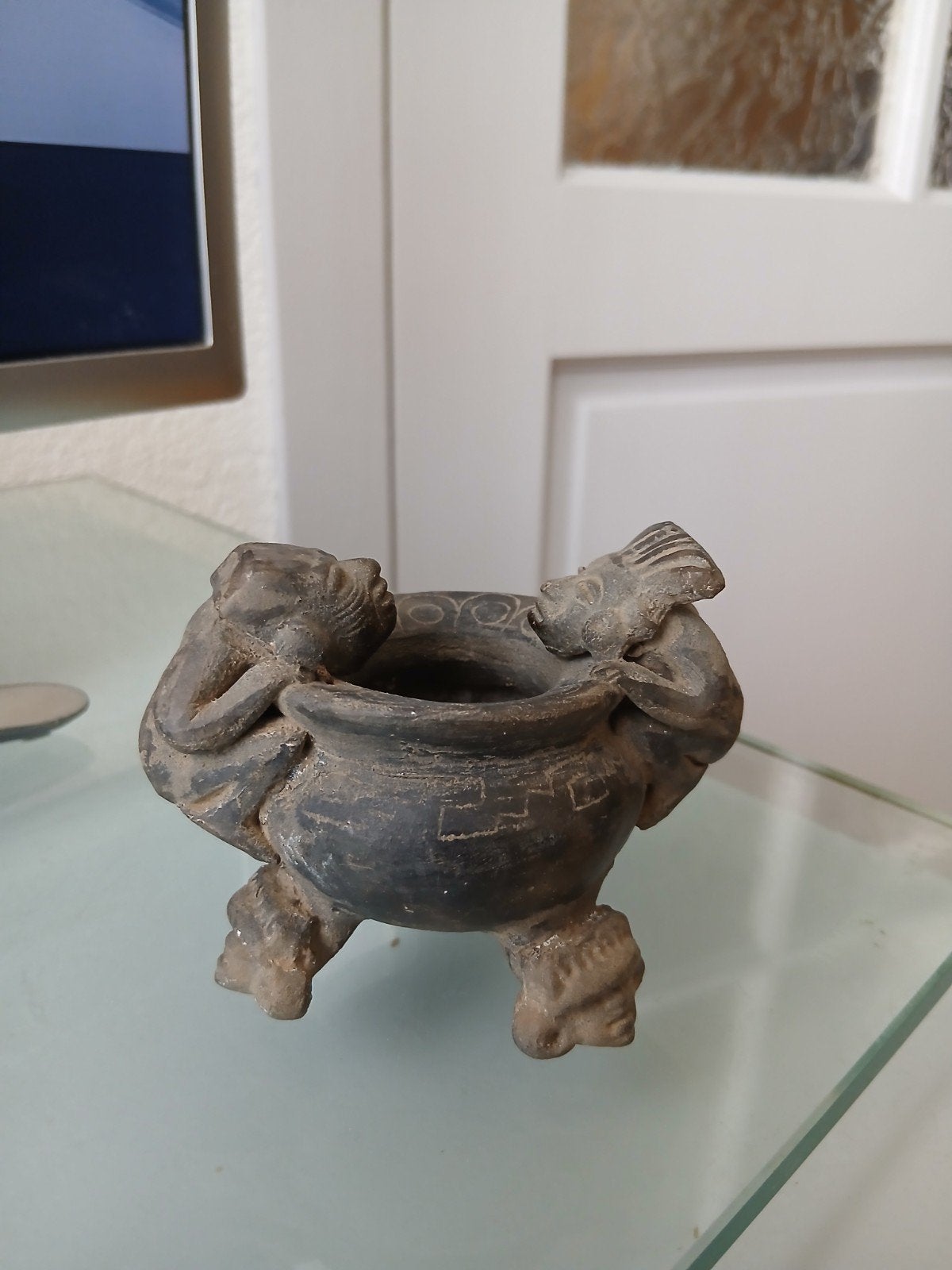 Colombia Peru zwart aardewerk potje Inca Chimu Maya Aztec ?, Antiek en Kunst, Ophalen of Verzenden