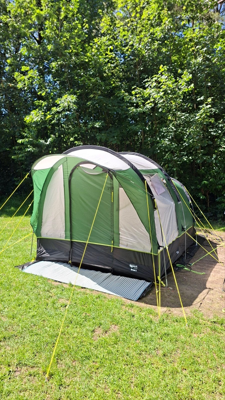 Kampa Brean 3 tunneltent 2 pers. polyester, Caravans en Kamperen, Tenten, Ophalen, Gebruikt, Tot en met 2