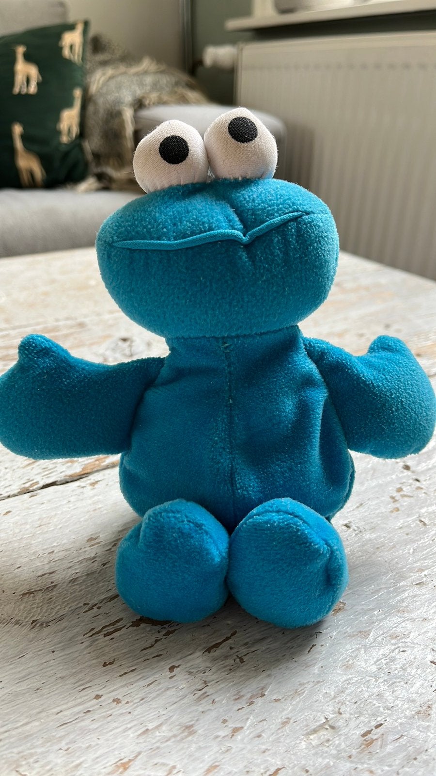 Knuffel koekiemonster, Kinderen en Baby's, Speelgoed | Knuffels en Pluche, Overige karakters, Overige typen, Blauw, Ophalen of Verzenden
