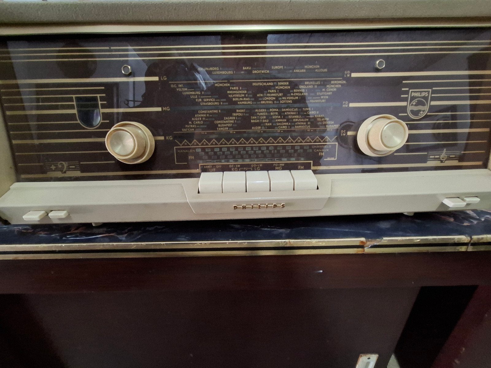 Vintage Philips Buizenradio - Klassieke Radio Ontvanger, Gebruikt, Onbekend, Ophalen of Verzenden, Onbekend