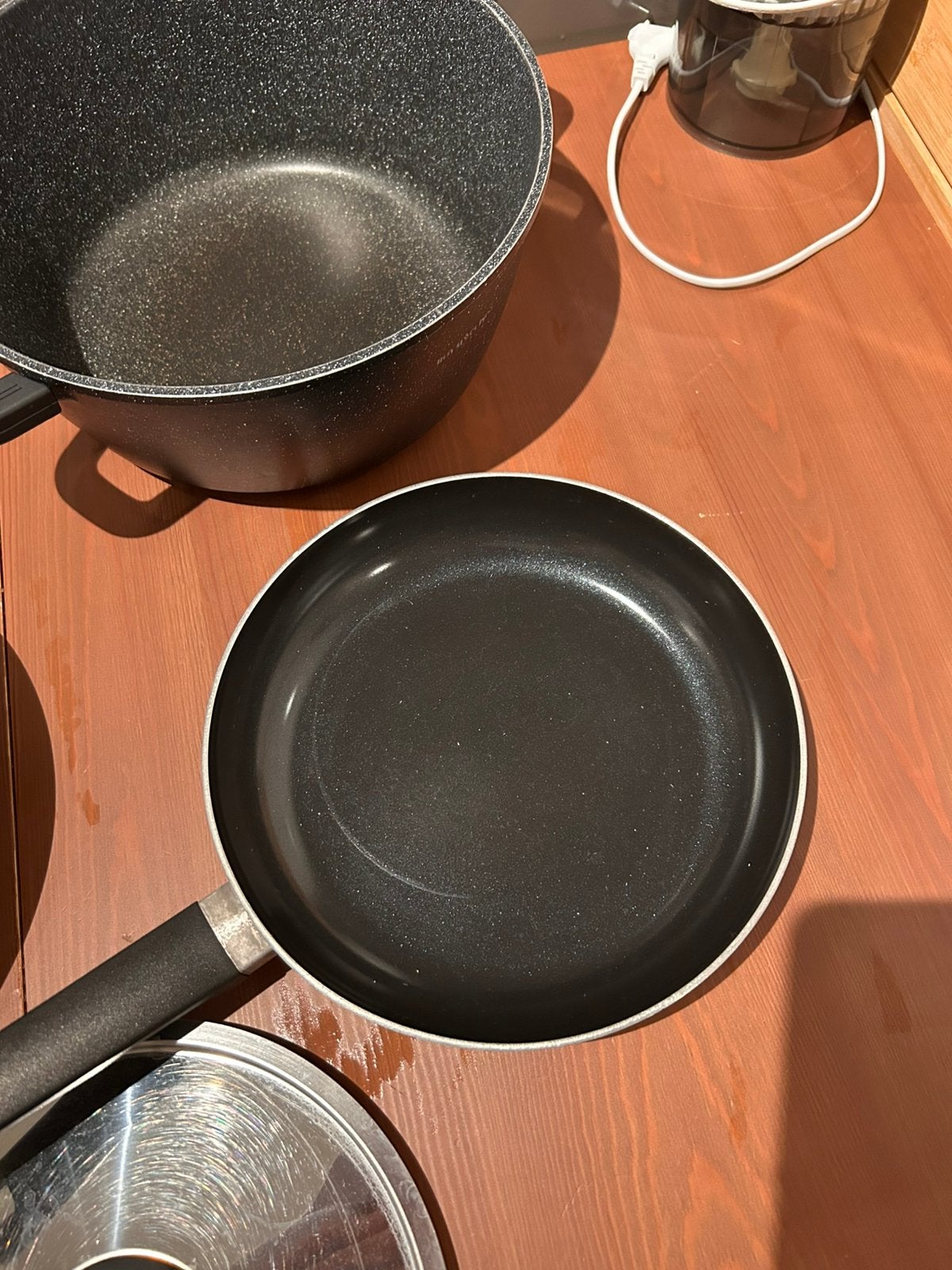 gebruikte pannenset, Huis en Inrichting, Keuken | Potten en Pannen, Ophalen, Gebruikt, Rvs, Pannenset