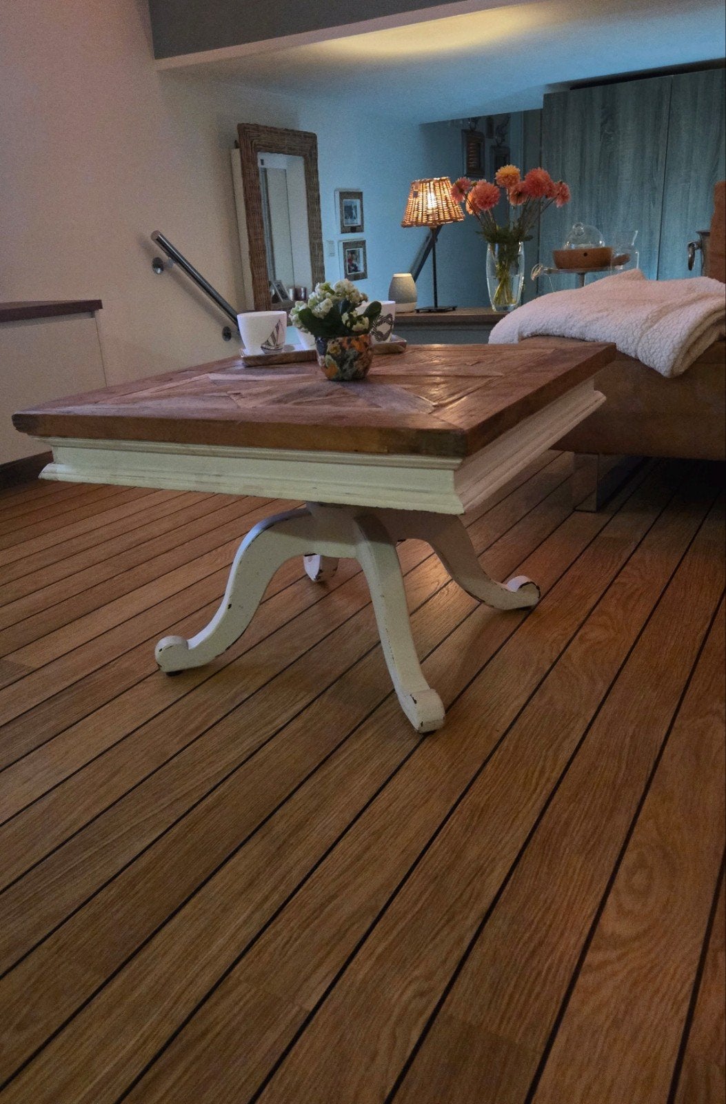 Riviera Maison Belvedère salontafel 70x70 cm, Gebruikt, 50 tot 100 cm, Vierkant, Landelijk