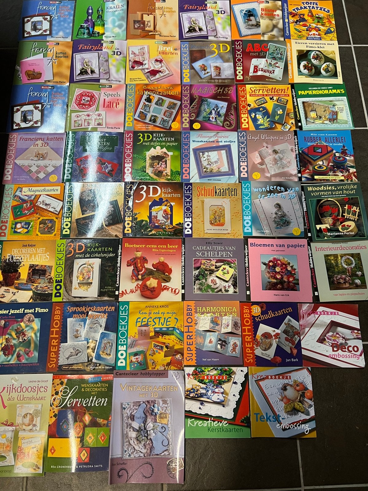 Grote collectie hobbyboeken: knutselen, kaarten, servetten, Boeken, Ophalen of Verzenden, Gelezen, Scrapbooking en Knutselen, Geschikt voor kinderen