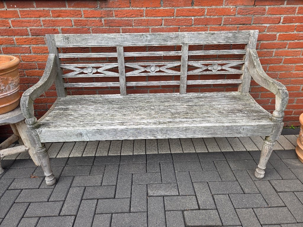 Teakhouten tuinbank, Ophalen, Zo goed als nieuw, Teakhout