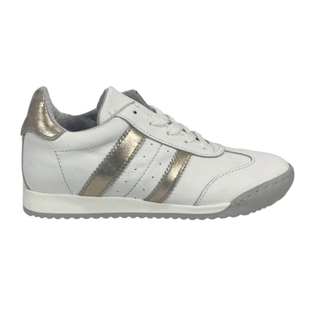 JOPPER maat 28 lerensneaker/rits wit/goud - gratis verzenden, Elzenweg 19 Waalwijk, JOPPER BY HIP, Schoenen, Nieuw