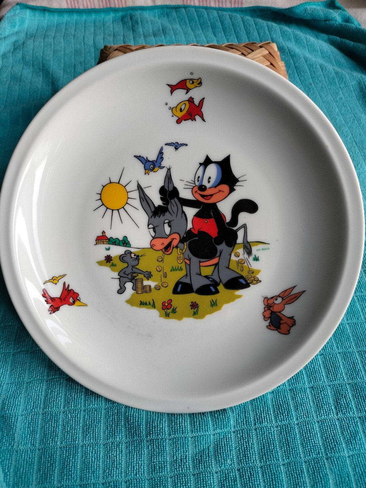 Vintage Brocante Curiosa Cartoon FELIX the CAT bord, Antiek en Kunst, Ophalen of Verzenden