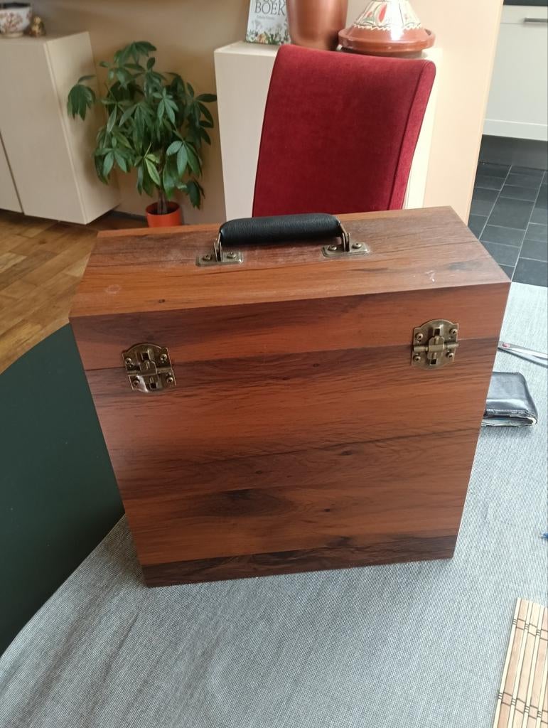 Fenton Platenspeler in Houten Koffer - Nieuwstaat, Audio, Tv en Foto, Platenspelers, Ophalen, Zo goed als nieuw, Platenspeler