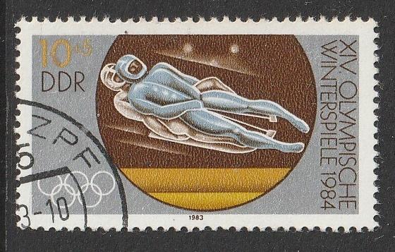 DDR 1983 2839 Olympiade Rodelen, Gest, Ophalen of Verzenden, DDR, Gestempeld