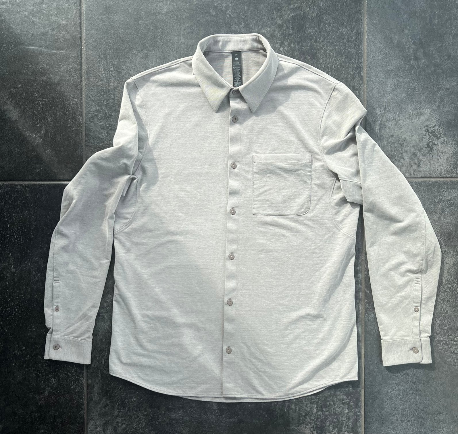 Overhemd maat L beige. L/G, Ophalen of Verzenden, Zo goed als nieuw, Beige