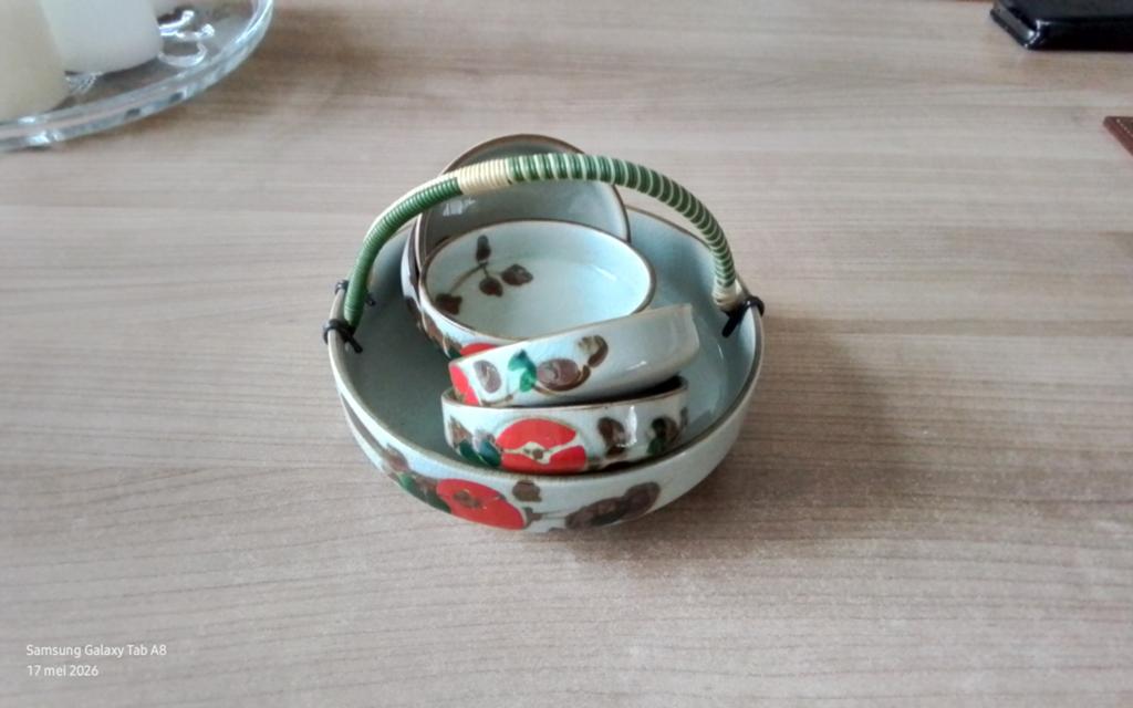 Japans hapjes stelletje, NIKO handgeschilderd, 50 tige, Antiek en Kunst, Ophalen of Verzenden
