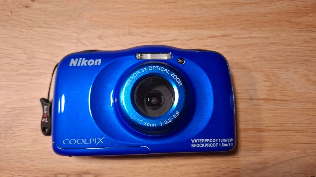Nikon COOLPIX S33 digitale camera blauw, Ophalen, Nikon