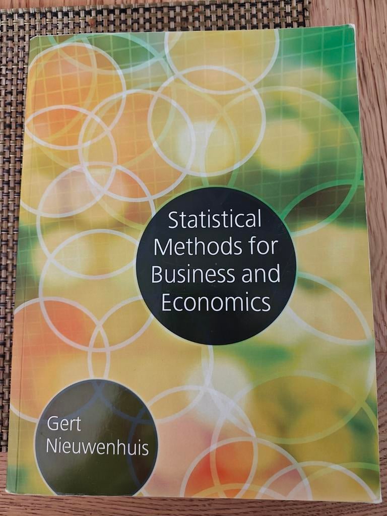 Statistical Methods for Business and Economics, Boeken, Ophalen, Zo goed als nieuw, WO, Gert Nieuwenhuis