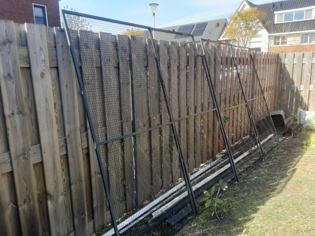 4 aluminium panelen voor een kattenren, Dieren en Toebehoren, Katten-accessoires, Ophalen, Gebruikt