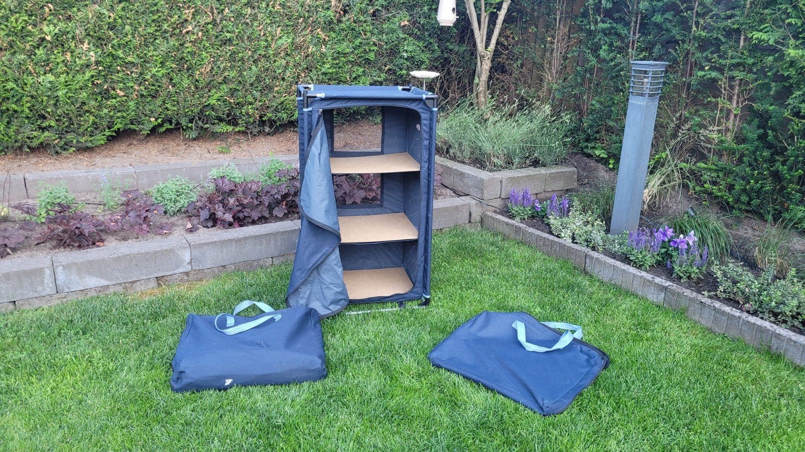 Opvouwbare campingkast met 3 planken, Ophalen of Verzenden, Gebruikt