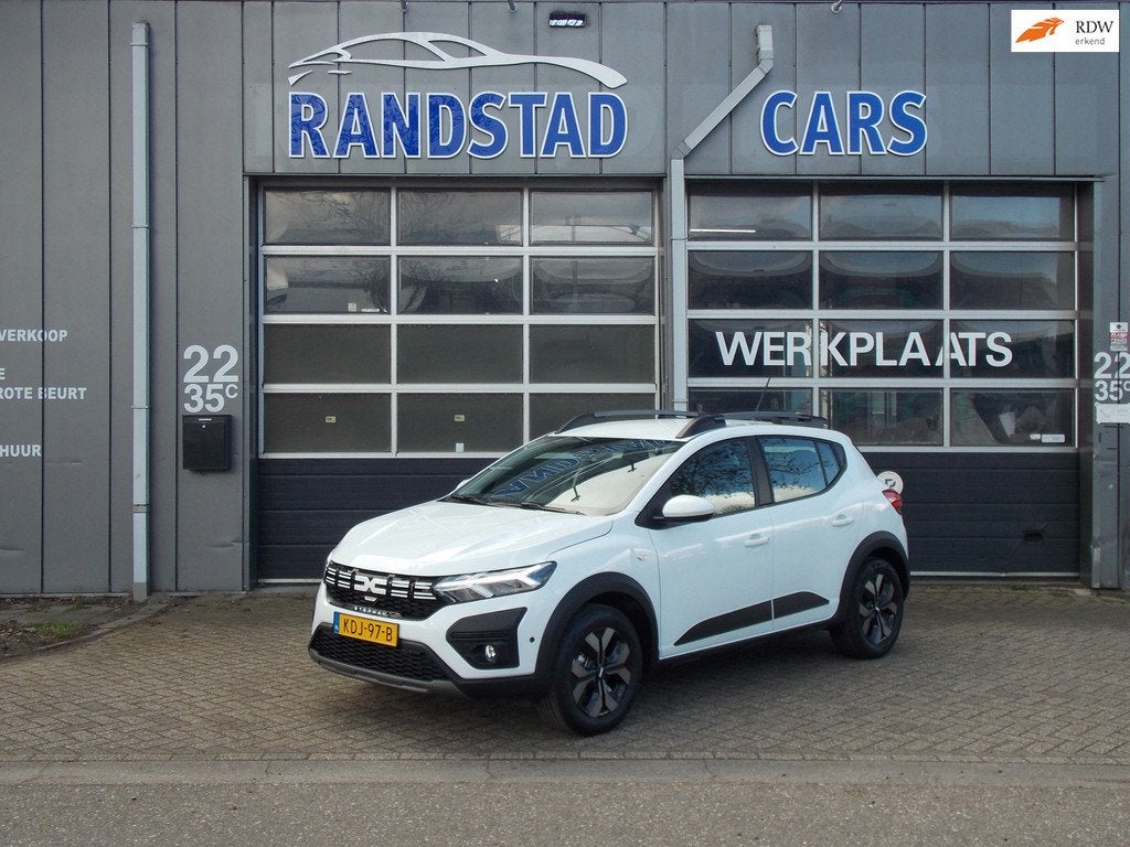 Dacia Sandero Stepway 1.0 TCe 90 Extreme Carplay automaat Ai, Auto's, Wit, 91 pk, 3 cilinders, 1100 kg