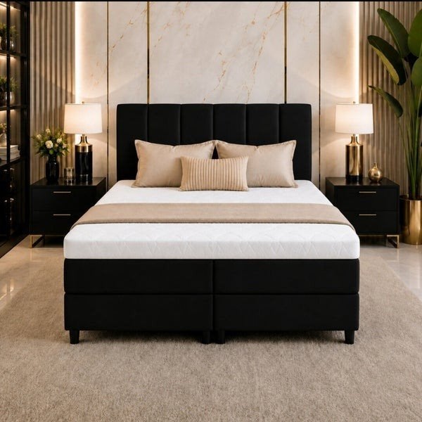 Boxspring Set Lumina Royale NIEUW! Afhalen & Bezorging, Ophalen, Zwart, 180 cm, 200 cm