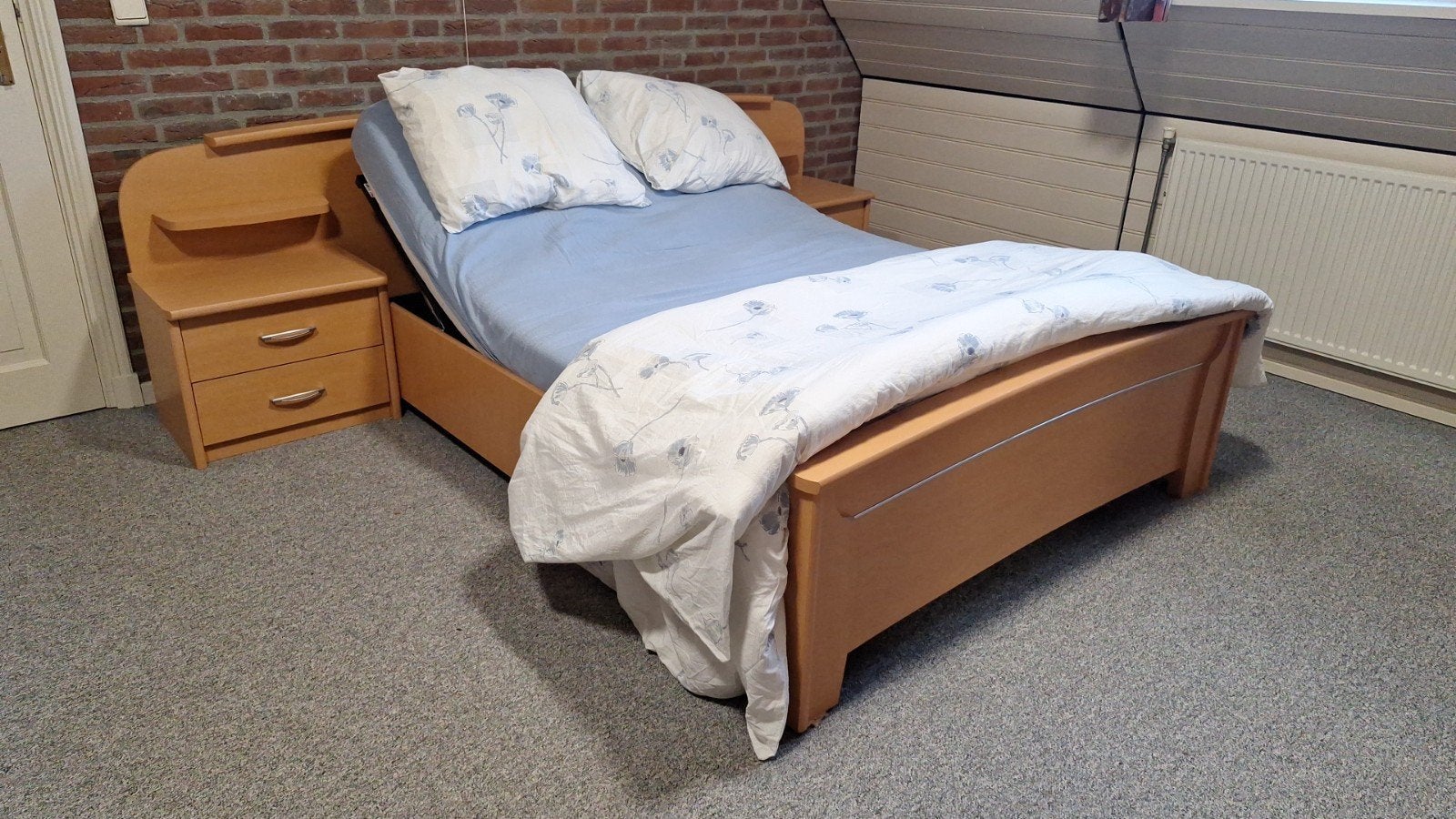 2 persoons bed met alle toebehoren, Ophalen of Verzenden, Zo goed als nieuw, Tweepersoons