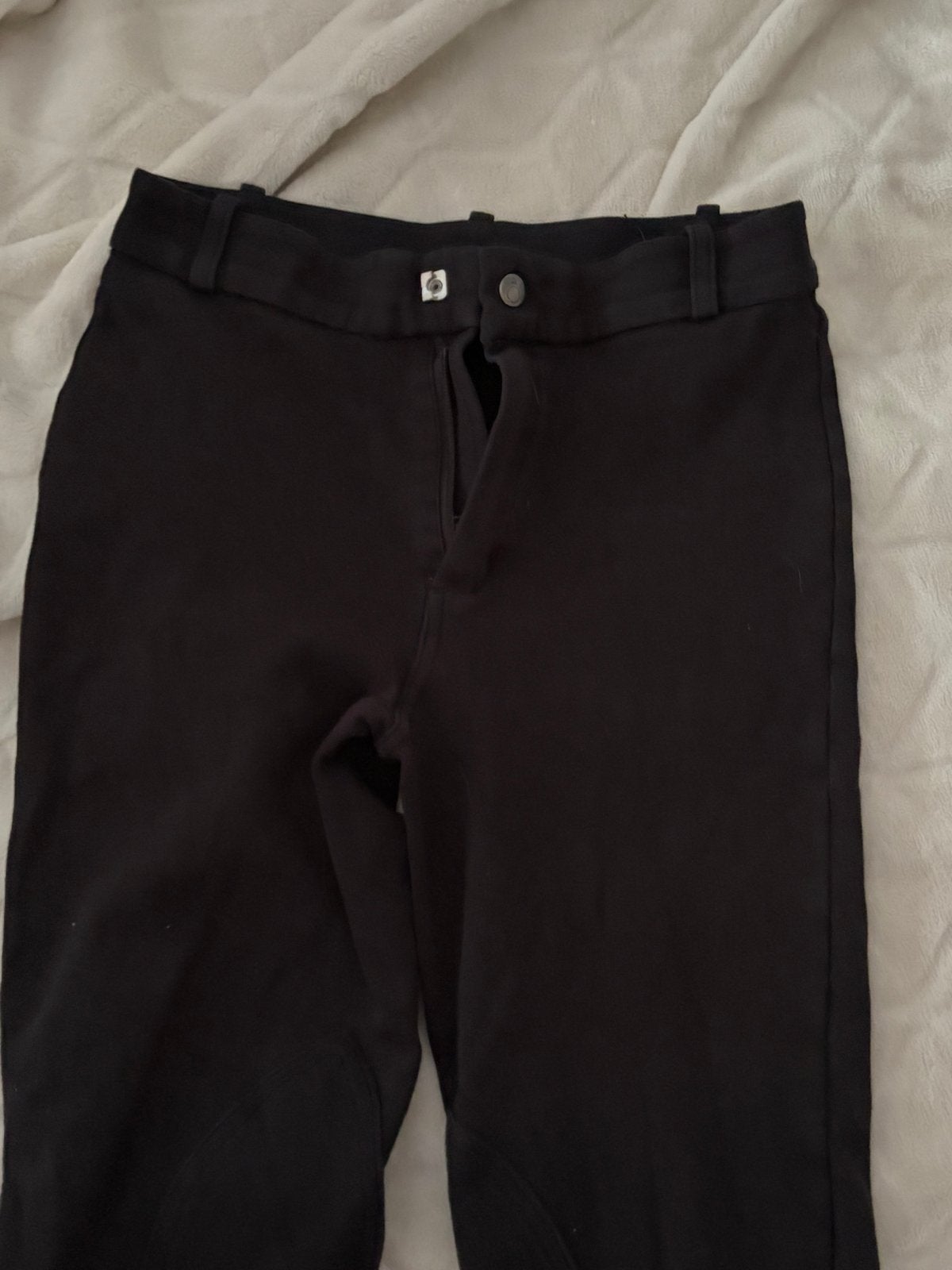 Decathlon Zwarte Rijbroek - Maat 12 jaar (143-152 cm), Kleding | Dames, Ophalen, Zwart, Zo goed als nieuw, Maat 34 (XS) of kleiner