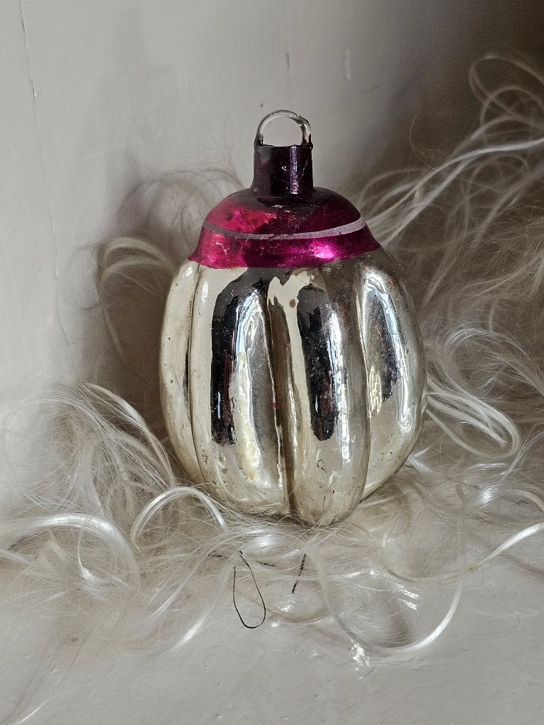 Oude Antieke AJEKO kerstbal / PAPRIKA pink . 5, Diversen, Ophalen of Verzenden