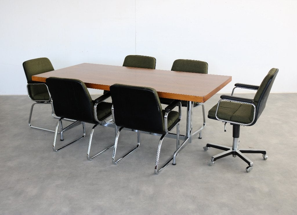 vintage vergaderstoelen | stoelen | set van 6 | jaren 60, Gebruikt, ., Overige materialen, Ophalen of Verzenden