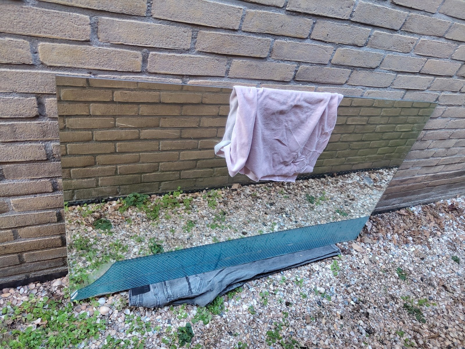 Grote badkamerspiegel (140x80cm) met ophangsysteem, Ophalen, Gebruikt, 100 tot 150 cm, 75 tot 100 cm