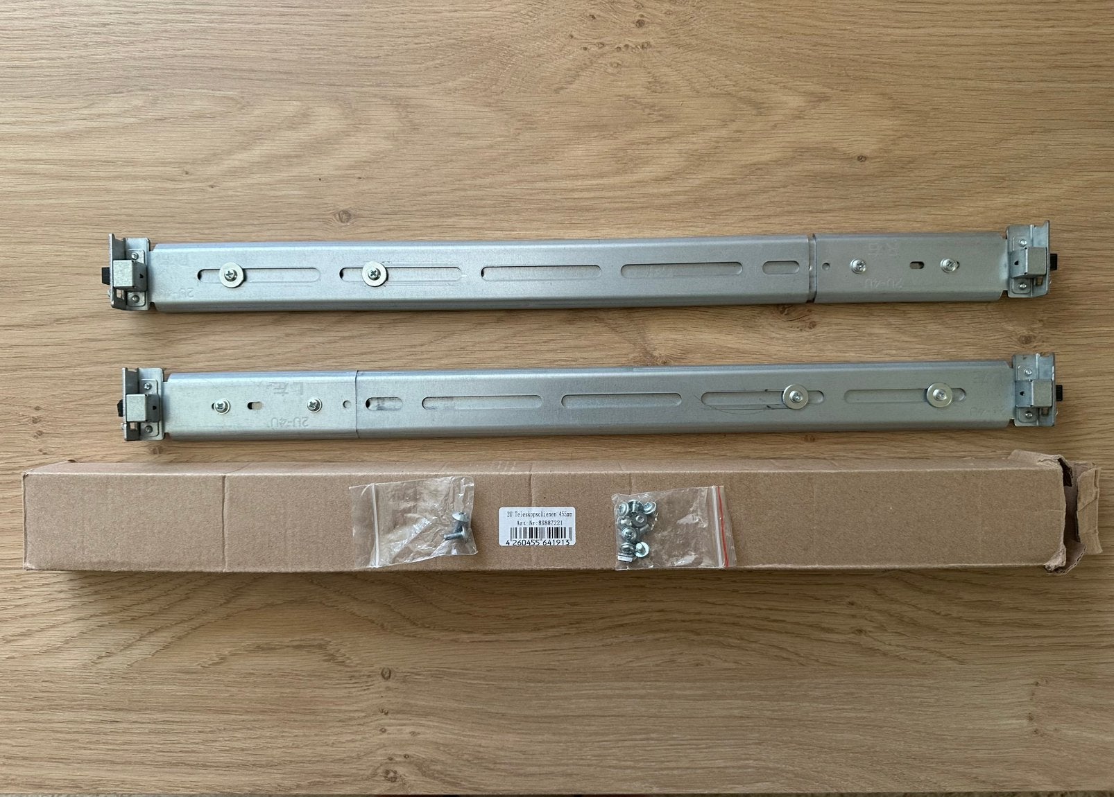 Inter-Tech telescopische rackrails 455 mm (2U) 19”, Ophalen of Verzenden, Nieuw