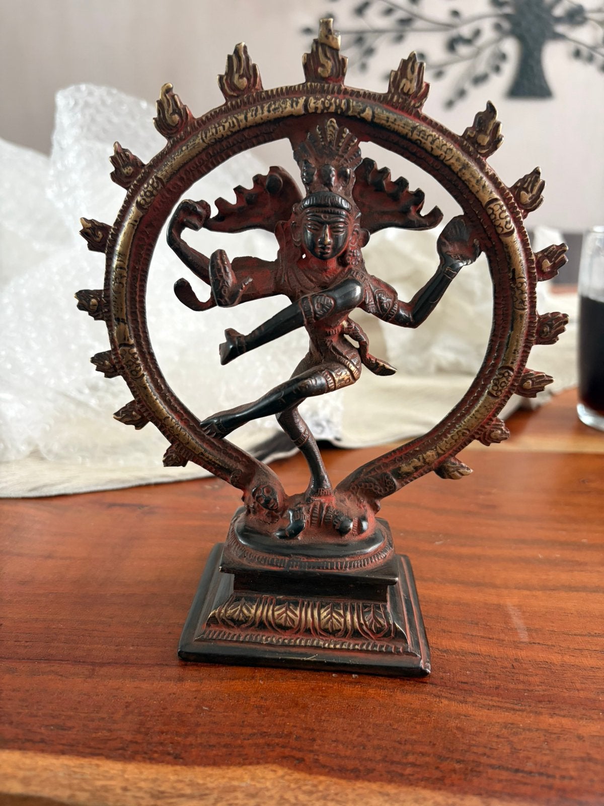Koperen Lord Shiva – Indiaas beeld🙏, Ophalen of Verzenden, Rechthoekig, Minder dan 50 cm