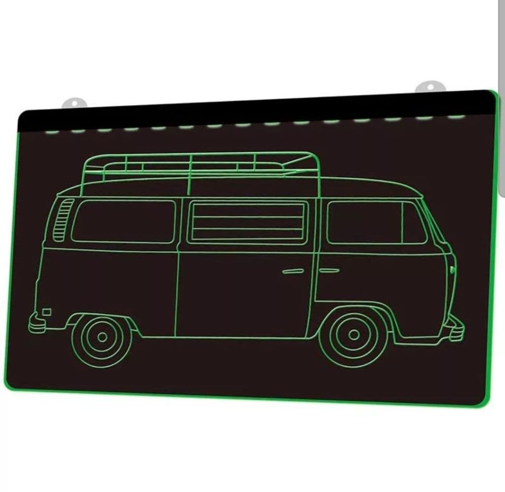 bus t2 neon led lichtbak compleet 3d t2 vw volkswagen bus t2, Ophalen of Verzenden, Nieuw