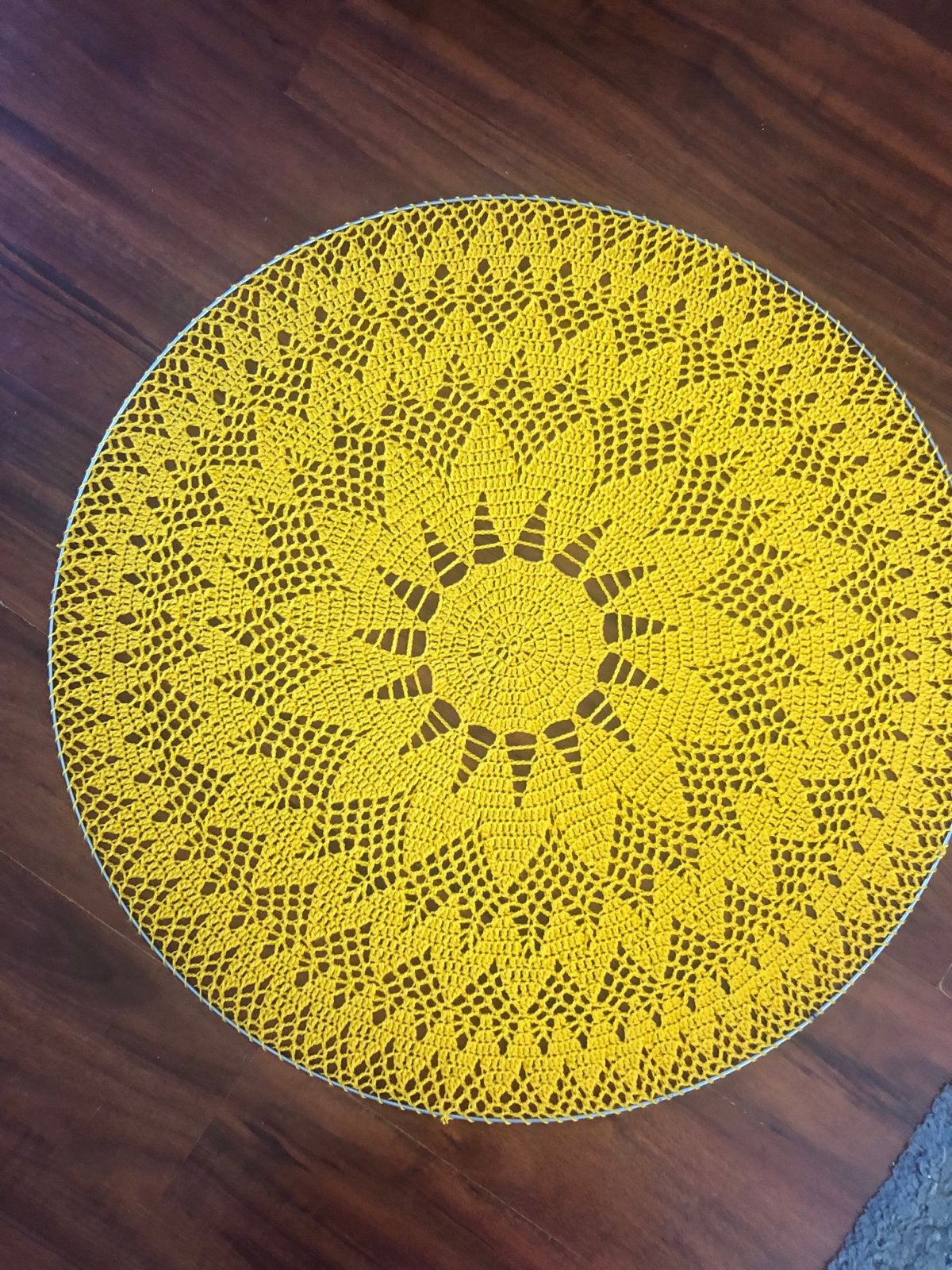Groot Gehaakt Mandala Wandkleed - Zon & Vrolijk, Ophalen of Verzenden, Zo goed als nieuw