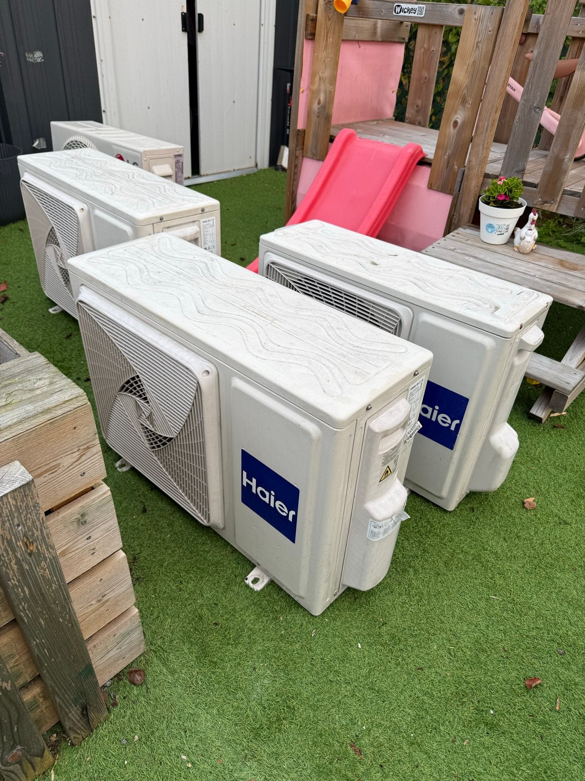 Haier Multi-split airco buitenunits (2 stuks), Ophalen, Gebruikt, 3 snelheden of meer, Koelen en Ontvochtigen