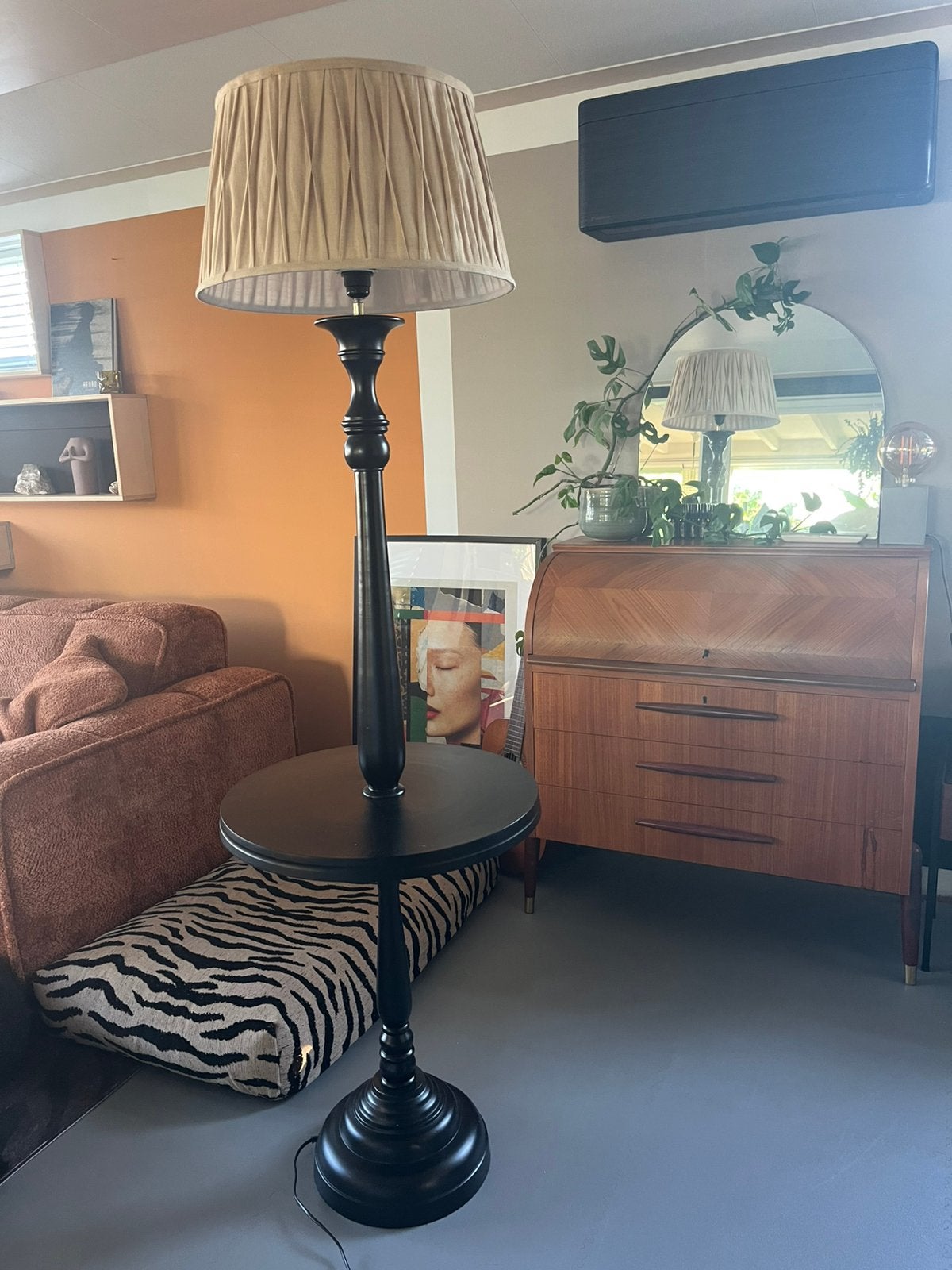 Staanlamp/tafeltje Riviera Maison zwart, Ophalen, Gebruikt