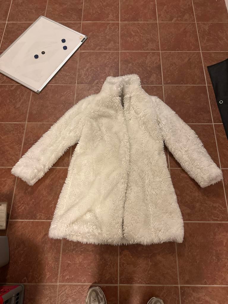 Witte Faux Fur Verkleedjas - Carnaval/Feest, Maat 38/40 (M), Carnaval, Ophalen of Verzenden, Zo goed als nieuw