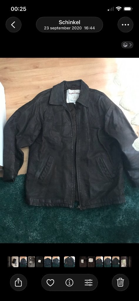 Mannen leren jas merk"Tanveer"met voering te koop.100% leer., Ophalen of Verzenden, Zo goed als nieuw, Maat 48/50 (M), Bruin