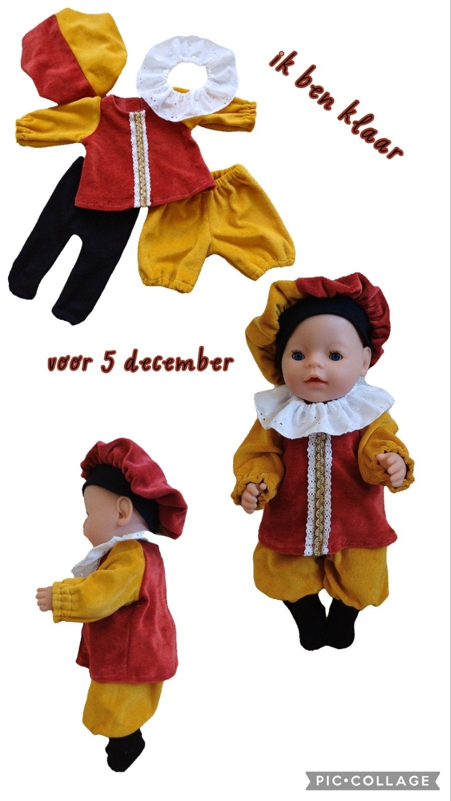 poppenkleertjes Sinterklaas Babyborn 43 cm, Ophalen of Verzenden, Nieuw, Babypop