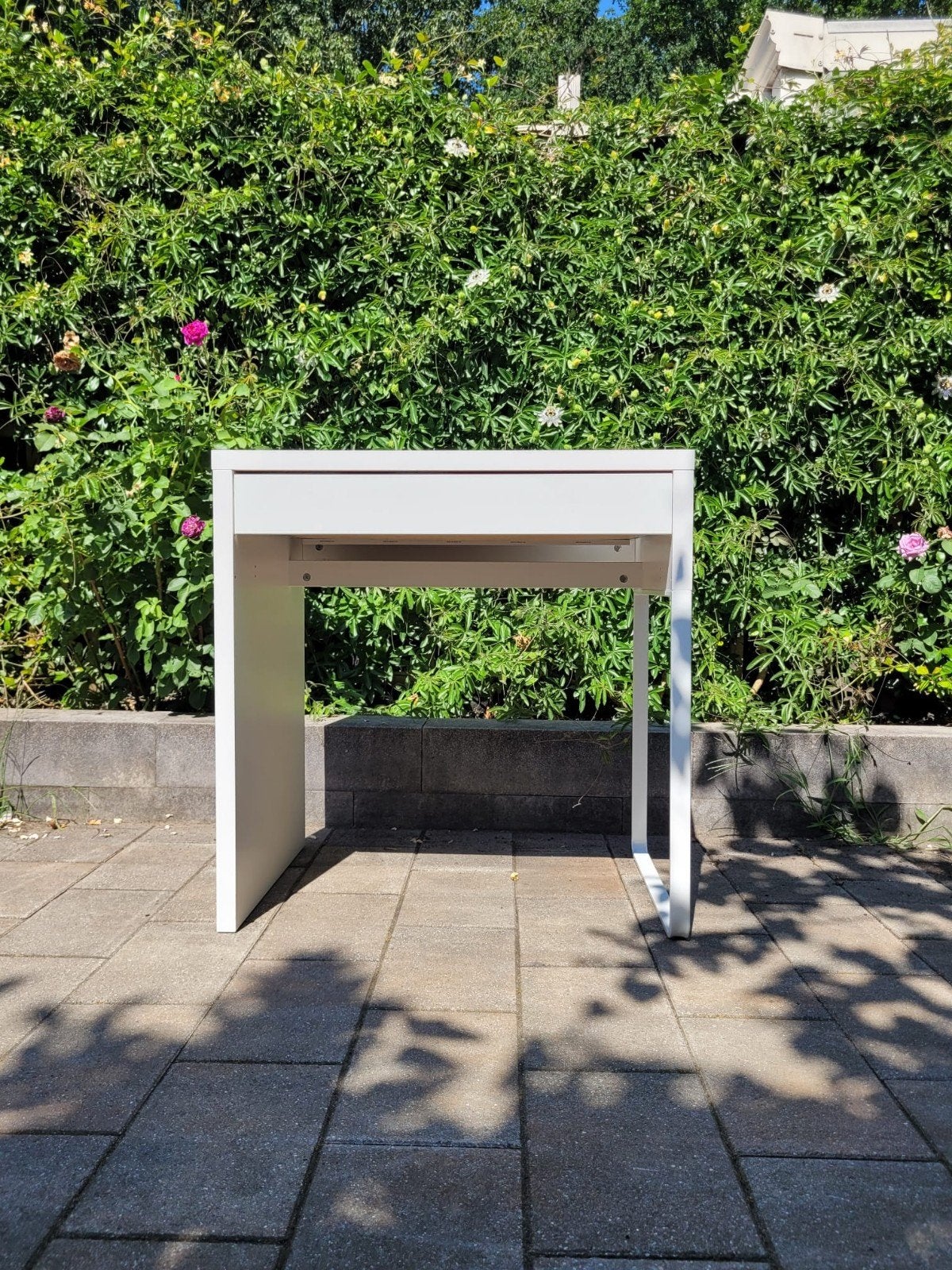 IKEA Micke bureau wit 73x50 cm, Ophalen, Met lades, Gebruikt, 50 cm
