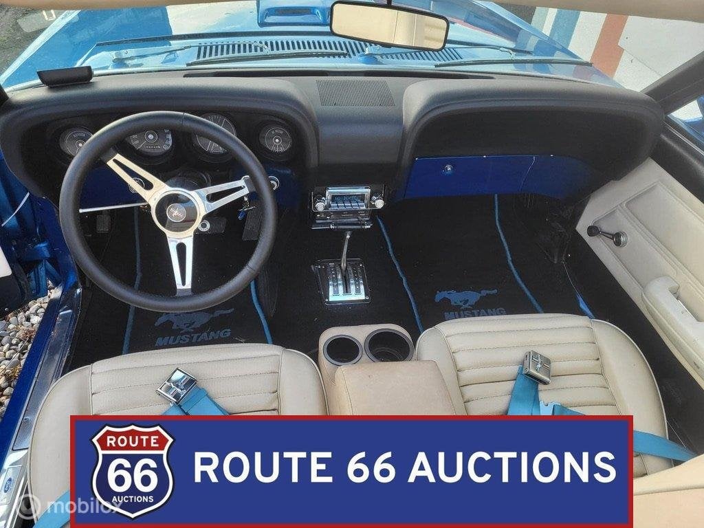 Ford Mustang Cabriolet | 1969 | Route 66 Auctions, Auto's, Overige carrosserieën, Zwart, Bedrijf, Handgeschakeld