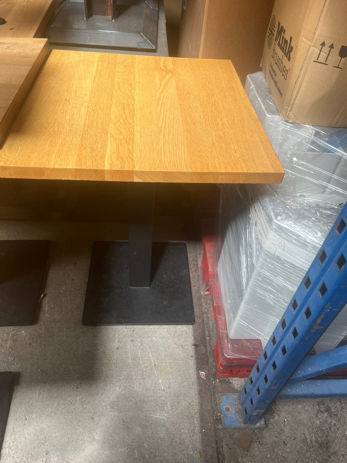 13x Horecatafel / Cafétafel 60x60 cm – Eikenlook, Ophalen, Rechthoekig, 75 cm of meer, 60 cm of meer