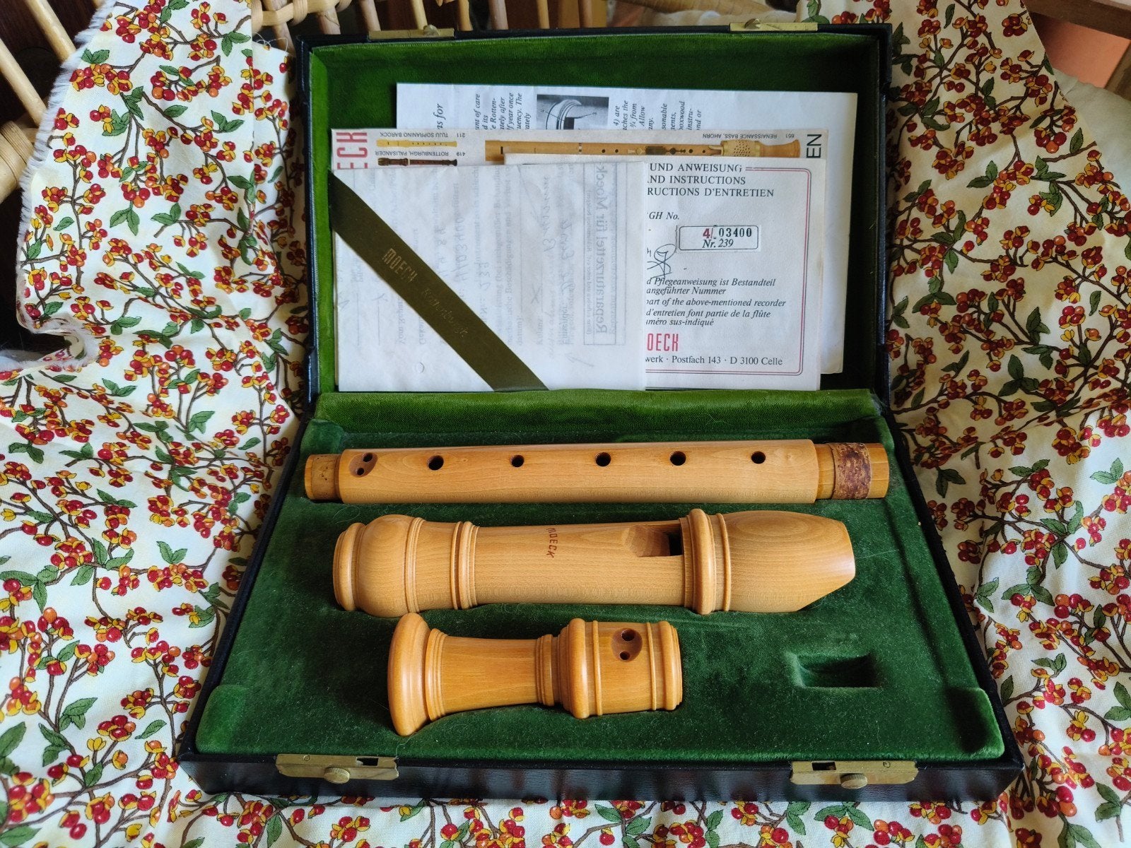 Altblokfluit Rottenburgh Moeck Esdoorn hout mooie klank, Ophalen of Verzenden, Zo goed als nieuw, Alt, Met koffer, hoes of etui