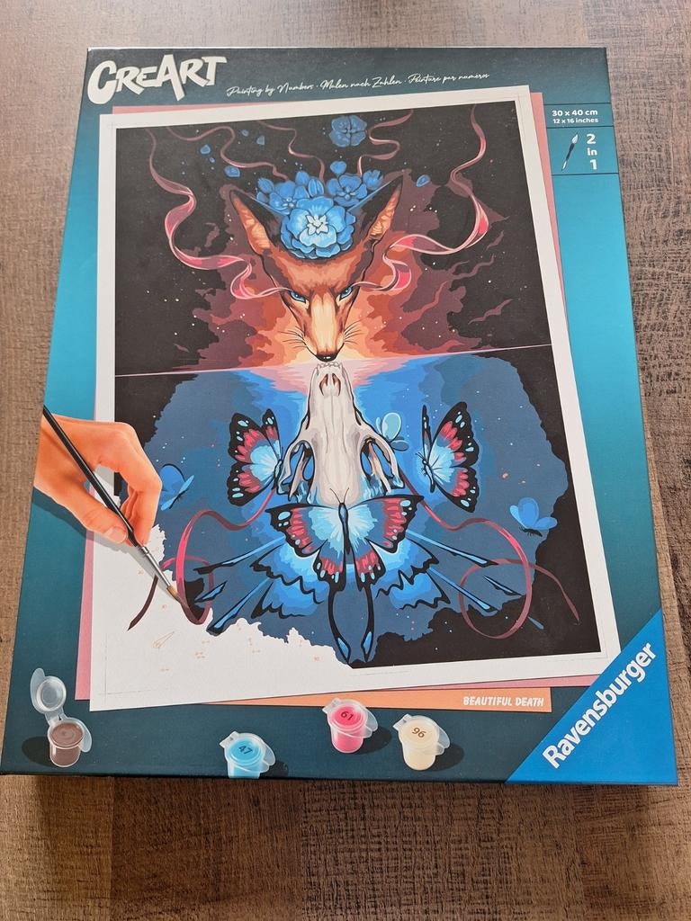 Creart schilderen op nummer Beautiful Death, Hobby en Vrije tijd, Schilderen, Ophalen of Verzenden, Nieuw, Schilderen op nummer