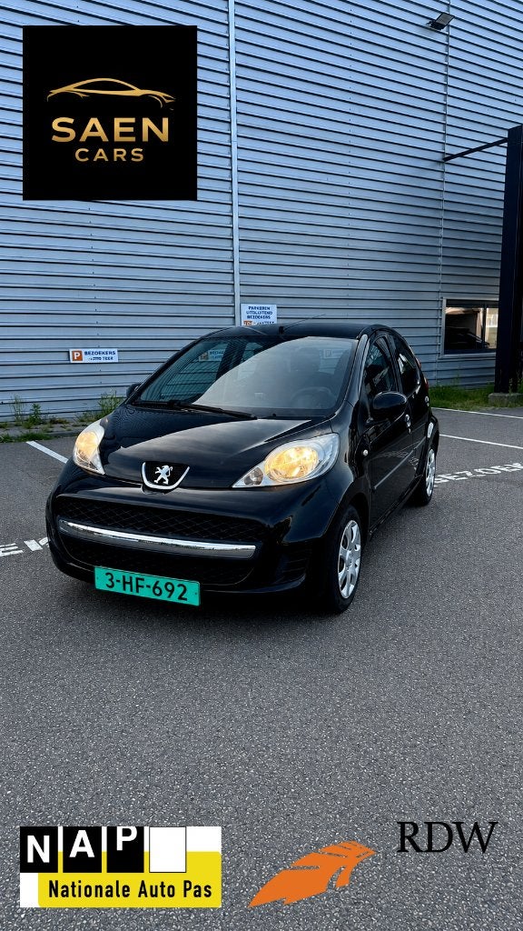 ✅Peugeot 107 Dealer OH Rijdt top! 3mnd Gararantie BT audio, Auto's, Voorwielaandrijving, Stof, Zwart, 4 stoelen