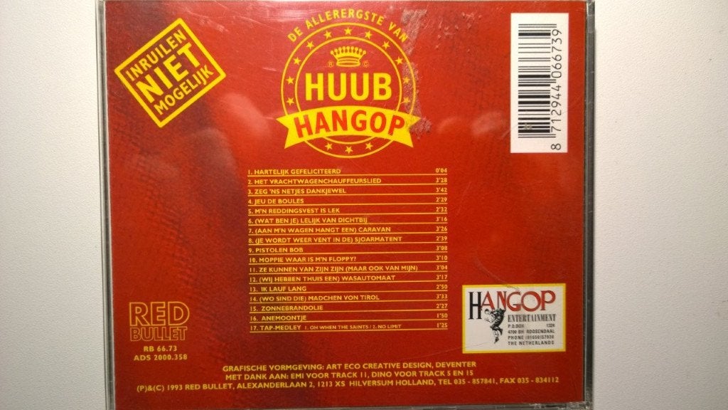 Huub Hangop - De Allerergste Van Huub Hangop, Ophalen of Verzenden, Zo goed als nieuw, Feestmuziek, Album