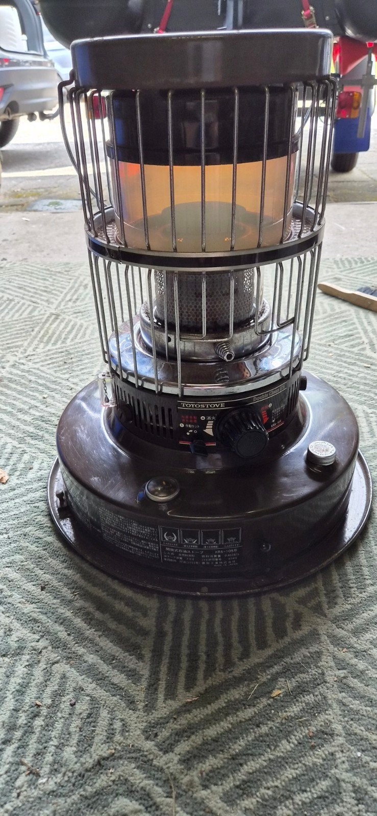 Zibro / Toyostove KRA-105, Ophalen, Overige brandstoffen, Petroleumkachel