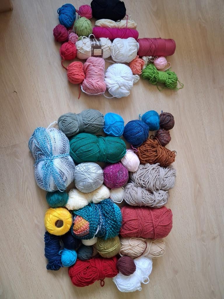 Grote partij katoen en acryl voor breien en haken, Hobby en Vrije tijd, Breien en Haken, Ophalen of Verzenden, Nieuw, Breien of Haken