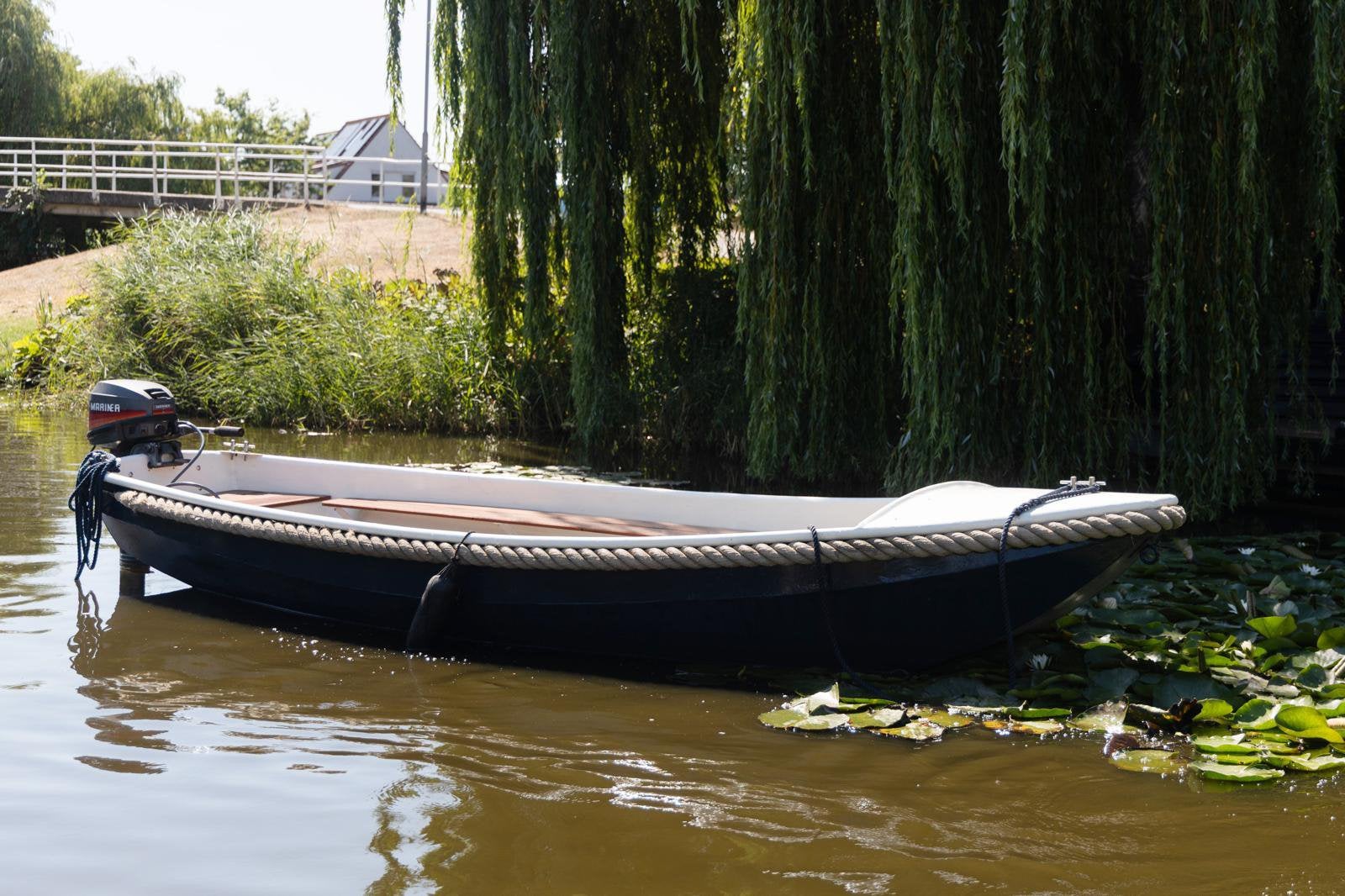 Tukkervlet, sloep grachtenboot met gratis buitenboordmotor, Watersport en Boten, Motorboten en Motorjachten, Ophalen, Overige merken